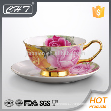 200ML personalized fine bone china porcelain tea coffee cup and saucer sets